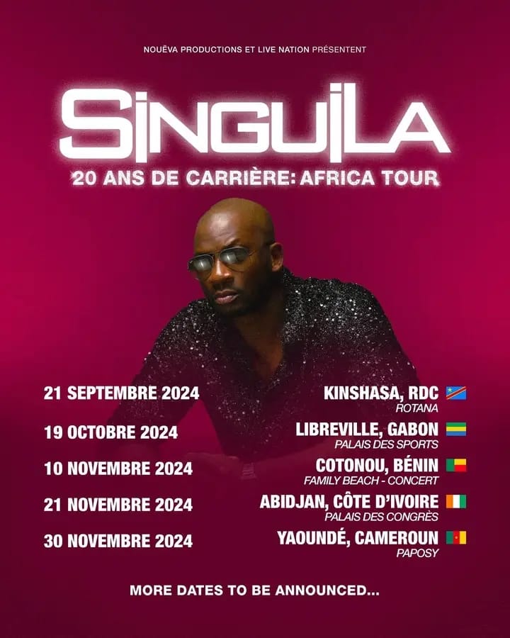 Date de concert Singuila 2024